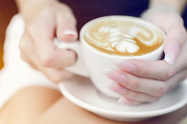 Dekorierter Kaffee in einer Tasse — Stockfoto