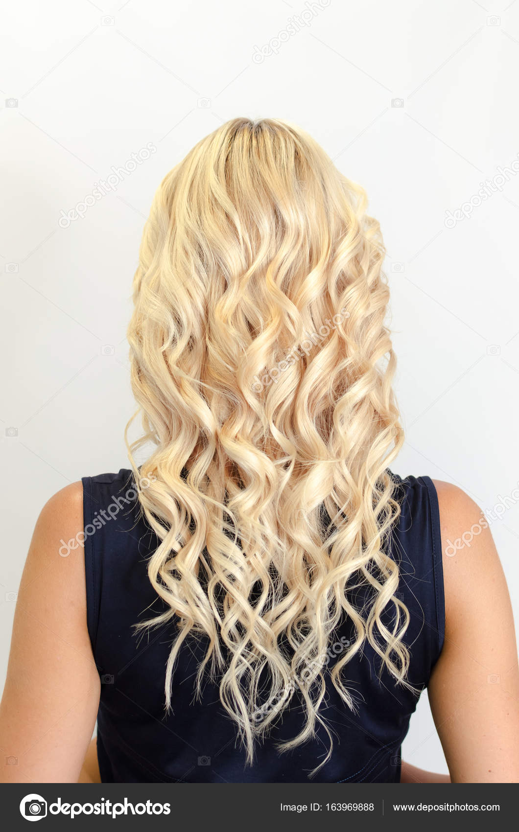 Curly Blonde Hair Stock Photo C Focusandblur 163969888