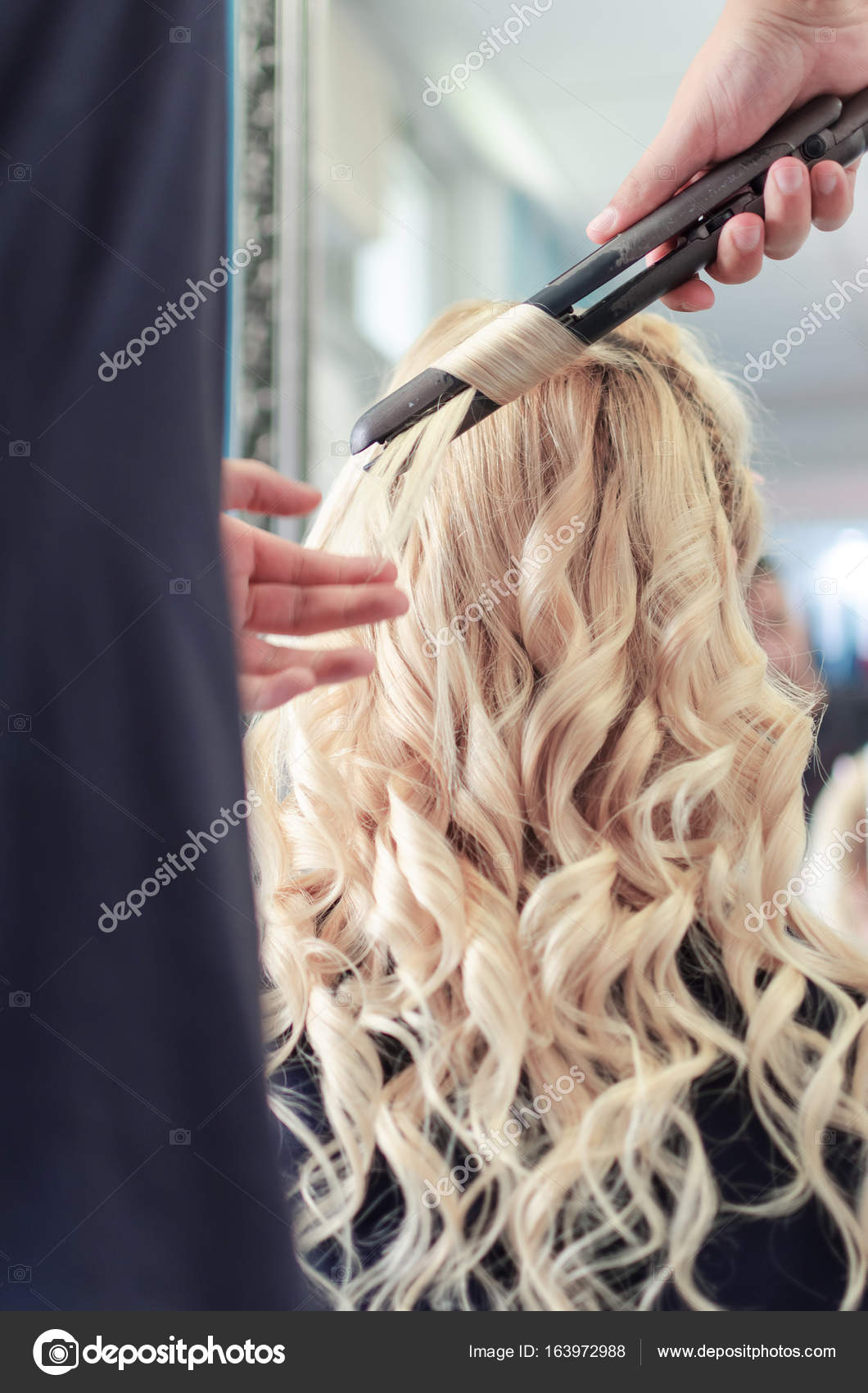 Blonde Curly Hair Stock Photo C Focusandblur 163972988