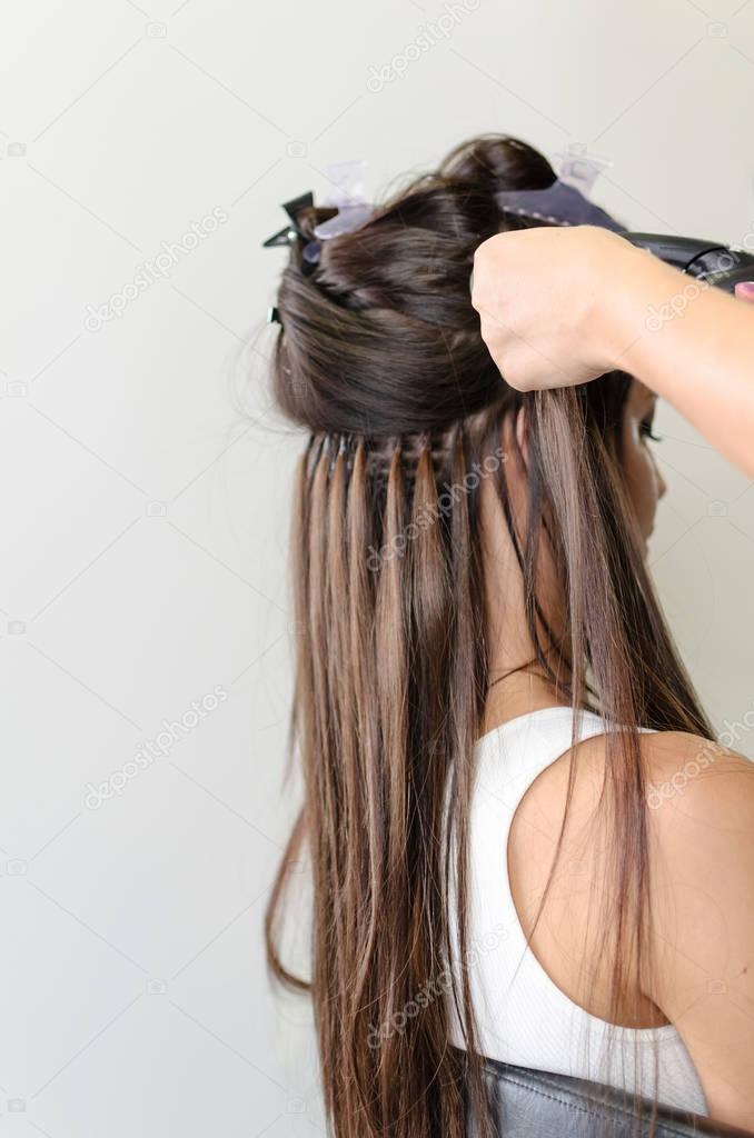 side view of hair extension