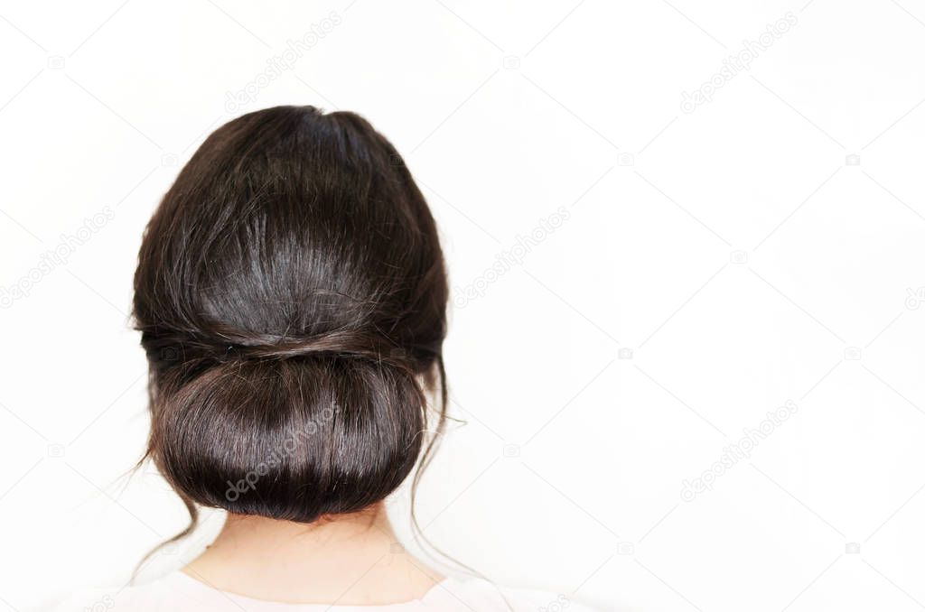 Female bun back view