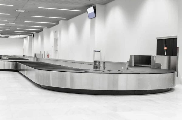 Big conveyor belt on airport, Space for text