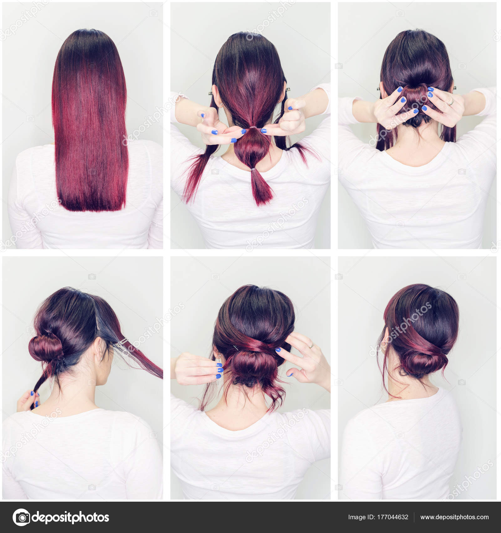 Hairstyles Tutorial Step Step Woman Showing How Make Beautiful Hair Stock Photo by ©focusandblur 177044632 Hairstyles Tutorial Step Step Woman Showing How Make Beautiful Hair Stock Photo by ©focusandblur 177044632