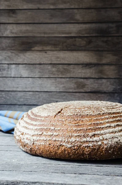 Healthy Fresh German Bread Wooden Background — Stock Photo, Image