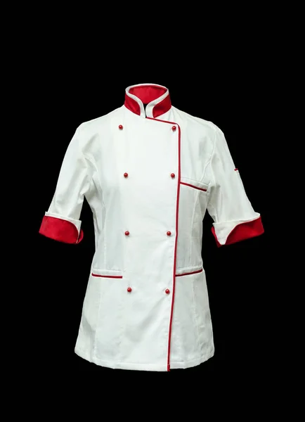 Uniforme Cocina Con Patrón Rojo Mangas —  Fotos de Stock