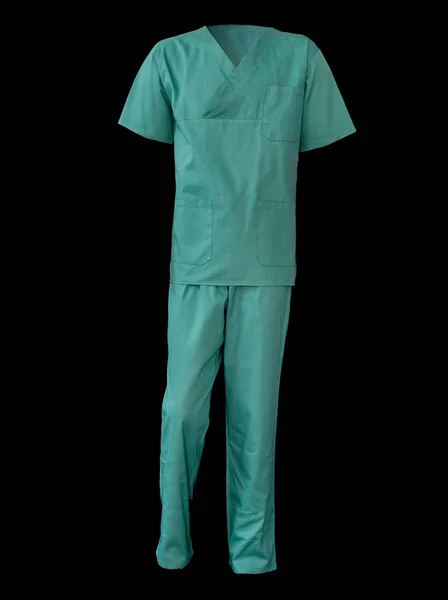 Pantalones Verdes Para Veterinario Médico Enfermero Aislados Sobre Fondo Negro — Foto de Stock