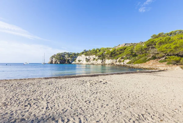 Gyönyörű és sunny beach nap, Macarella, Minorca, Menorca, Baleari — Stock Fotó