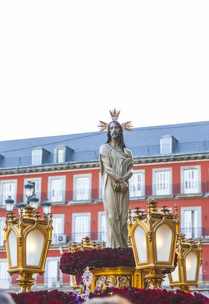 Jesus el cautivo, in the procession of Holy Week in Madrid, April 13th, 2017 — Stock Photo, Image