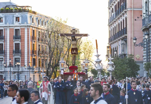 Cristo de los Alabarderos, v procesí svatého týdne v Mad — Stock fotografie