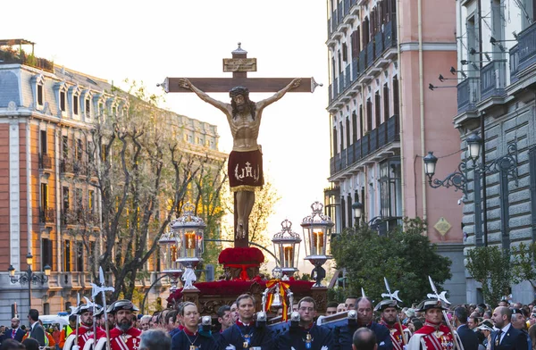 Cristo de los Alabarderos, w procesji wielkiego tygodnia w Mad — Zdjęcie stockowe