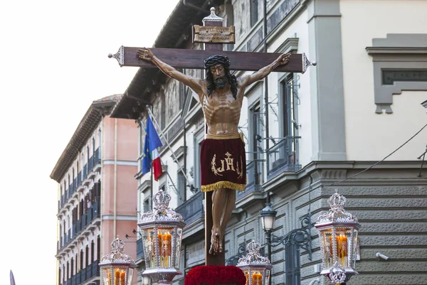 Cristo de los alabarderos, in der Prozession der Heiligen Woche in Wahnsinn — Stockfoto