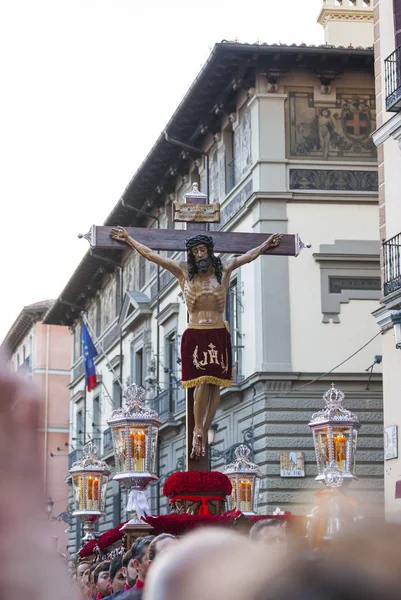 Cristo de los Alabarderos, in the procession of Holy Week in Mad — Stock Photo, Image