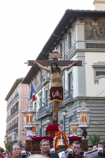 Cristo de los Alabarderos, en la procesión de Semana Santa de Mad —  Fotos de Stock