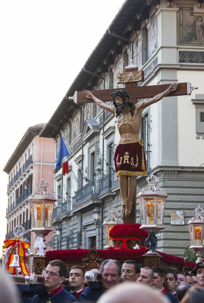 Cristo de los Alabarderos, en la procesión de Semana Santa de Mad —  Fotos de Stock