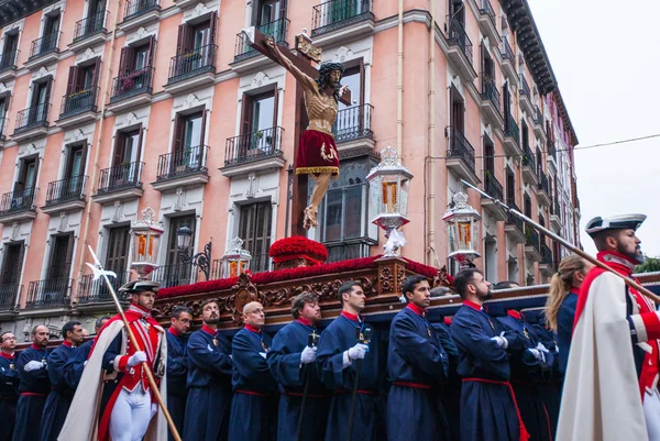 "Cristo de los Alabarderos", a menetet a Nagyhét, Madrid, — Stock Fotó