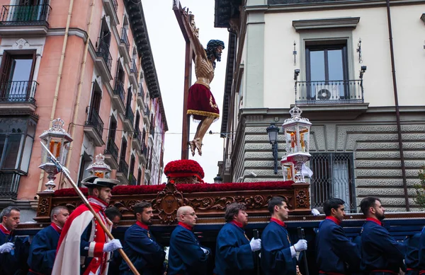 "Cristo de los Alabarderos", a menetet a Nagyhét, Madrid, — Stock Fotó