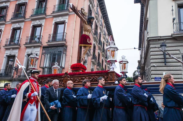 "Cristo de los Alabarderos ", procesión de Semana Santa de Madrid , — Foto de Stock