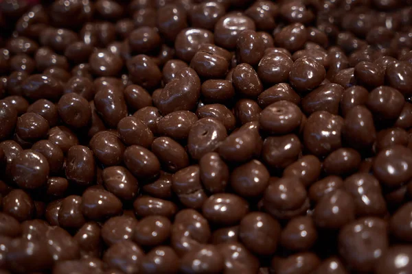 Almendras Esmalte Chocolate Nueces Chocolate Con Leche Marrón Jalea Frijoles — Foto de Stock