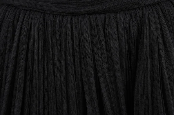 Textura Tul Negro Muestra Vestido Novia Negro Fondo Tela Negro — Foto de Stock