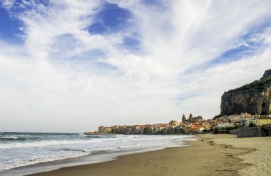 bir İtalyan güzel plaj Sicilya, turistik yer, yaz saati