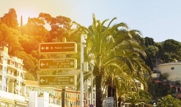 seafront in Nice, France, the famous French resort, Azure Coast,