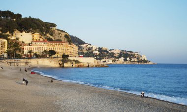 Seafront, güzel luxory resort, Fransa, az harika plaj