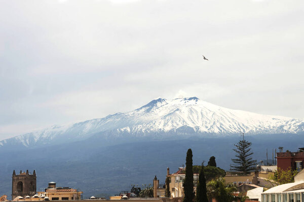 trip to Europe, horizontal photo of the sea and Sicilian lanscap
