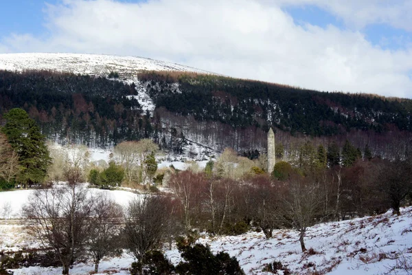 Tower Glendalough Valley Wicklow Mountains Ireland — Stock Photo, Image