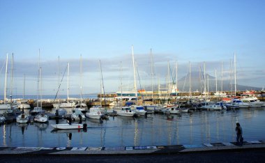 Horta liman Azores.Evening.