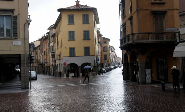 Nagłe Ciepły Deszcz Bergamo Italy — Zdjęcie stockowe