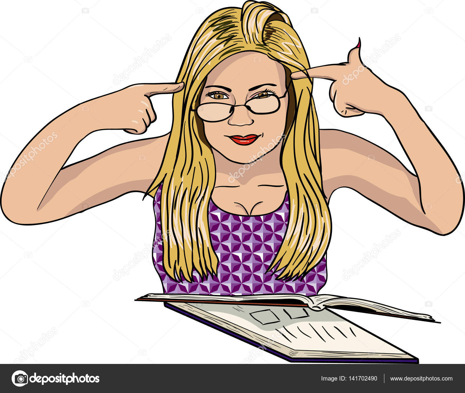 Cartoon smart girl with book vcetor Stock Vector Image by ©ananyapuk #141702490 Cartoon smart girl with book vcetor Stock Vector Image by ©ananyapuk #141702490