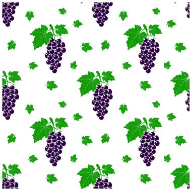Dikişsiz desen üzüm arka plan ile vektör