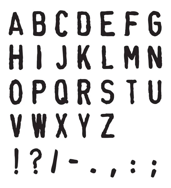 Carimbo velho ou alfabeto da máquina de escrever — Vetor de Stock