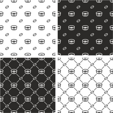 Amerikan Futbol Stadyumu büyük ve küçük Dikişsiz desen Set