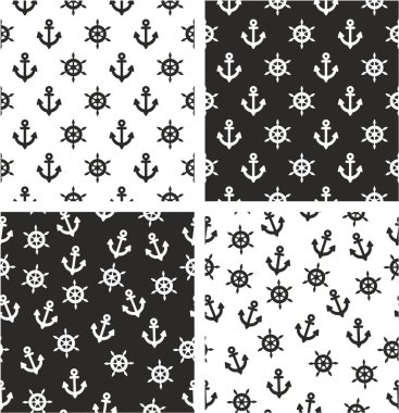 Çapa ve tekne direksiyon hizalanmış ve rasgele Seamless Modeli ayarla