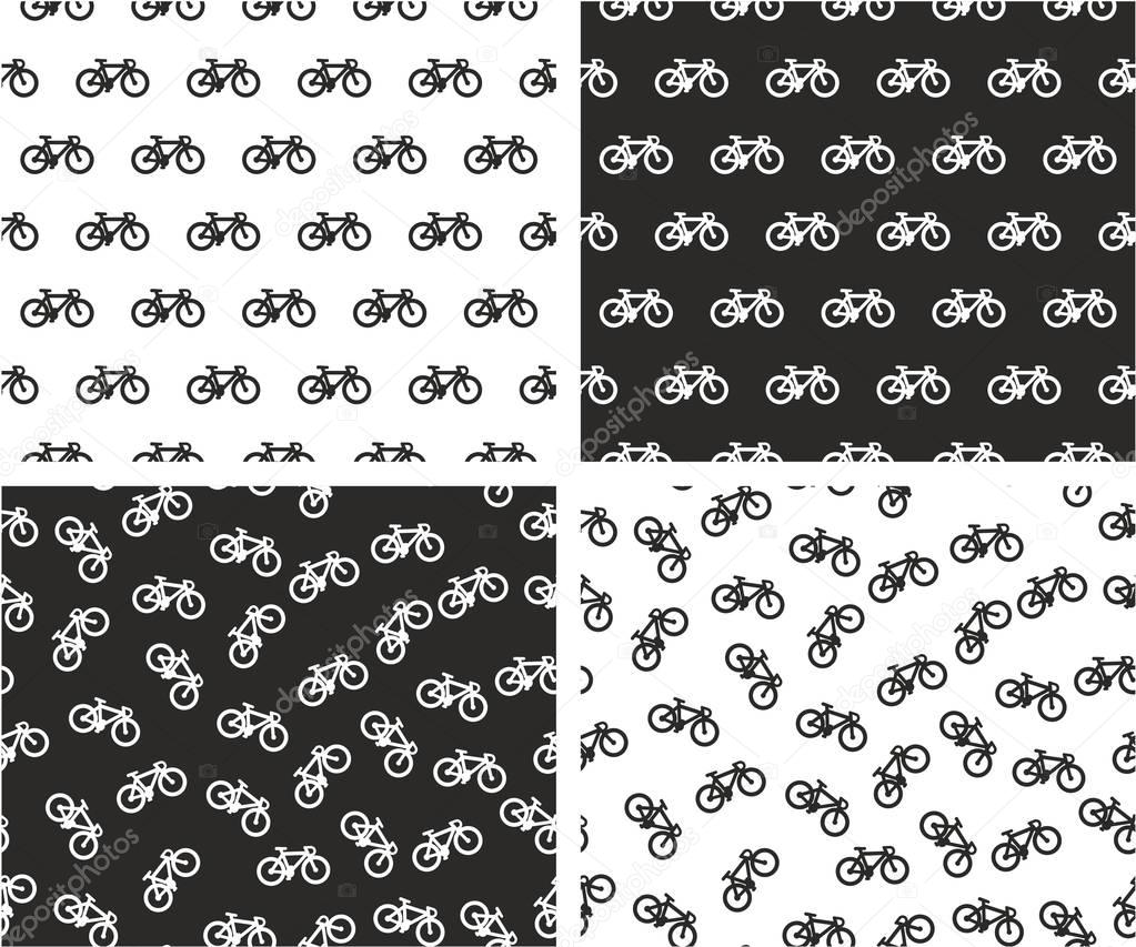 Bicycle Aligned & Random Seamless Pattern Set