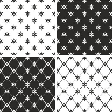 Tekne direksiyon Dikişsiz desen seti