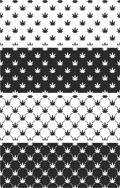 Pola Tanpa Lautan Cannabis Leaf - Stok Vektor