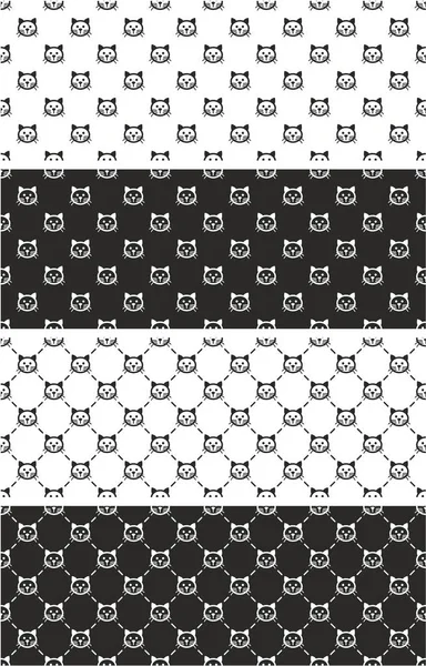 猫无缝模式集 — 图库矢量图片
