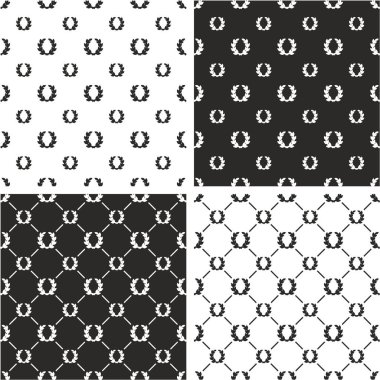 Zeytin dalı büyük ve küçük Dikişsiz desen kümesinin çelenk