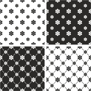 Kış kar tanesi büyük ve küçük Dikişsiz desen Set