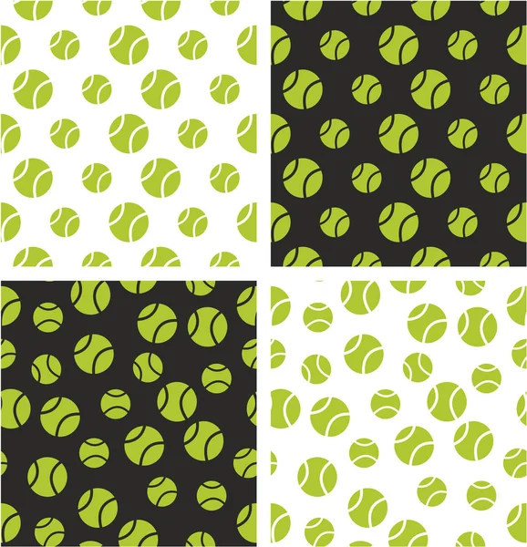 Bola de tênis grande aleatório cor verde conjunto — Vetor de Stock
