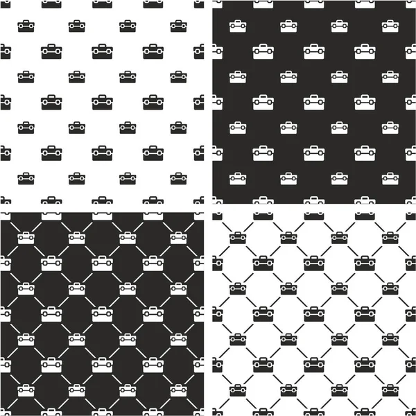 Toolbox Big & Small Seamless Pattern Set — Stock Vector