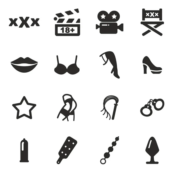 Adult Movie Icons — Stock Vector