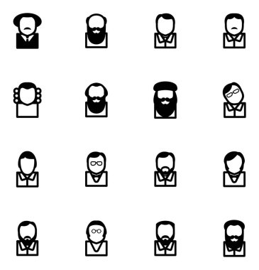 Avatar Icons Famous Scientists clipart