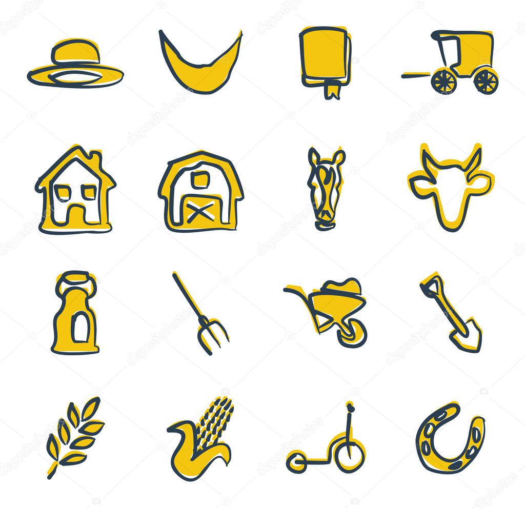 Amish Icons Freehand 2 Color