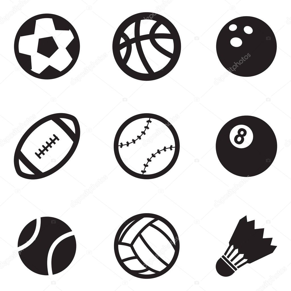 Ball Icons Black & White