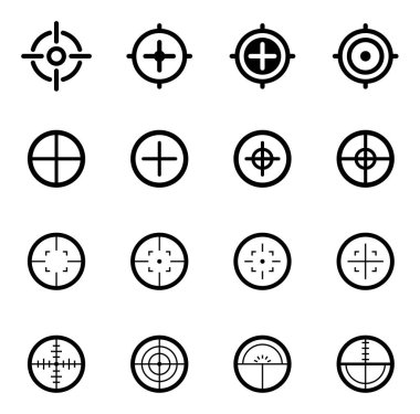 Crosshair simgeler siyah ve beyaz