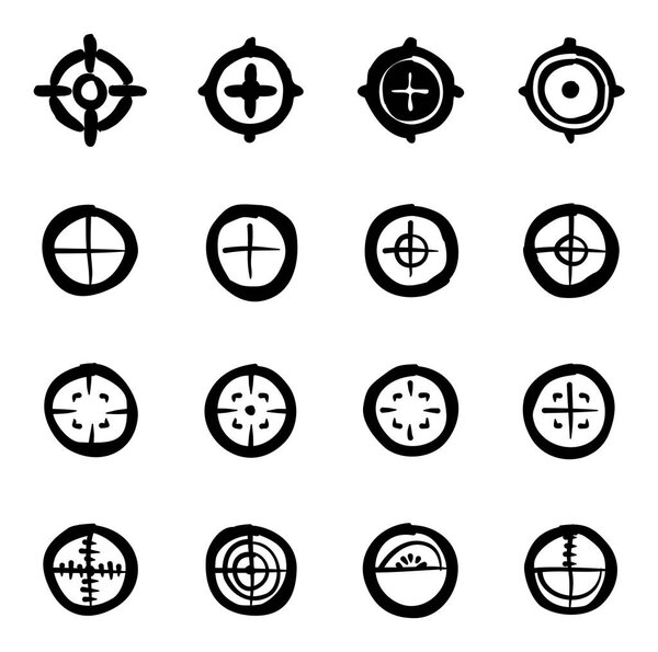 Crosshair Icons Freehand Fill