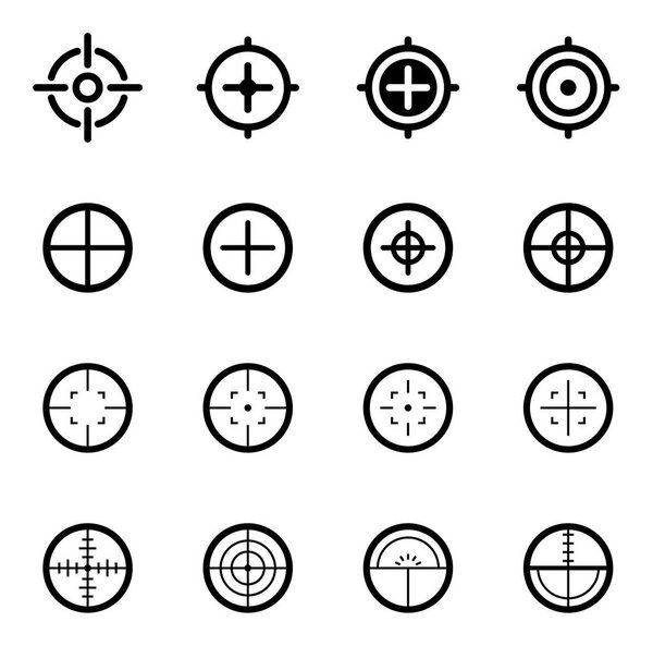 Crosshair Icons Black & White